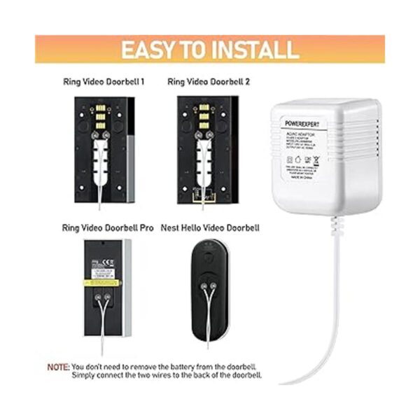 Adaptador transformador de timbre de 24 V para timbre de