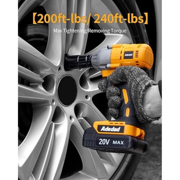 Adedad Llave de impacto inalámbrica de 20 V de 12_3