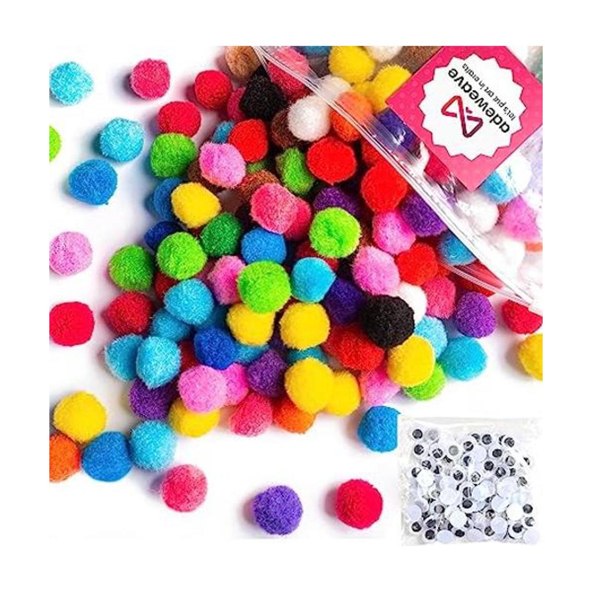 Adeweave 300 pompones de 1 pulgada para artes y