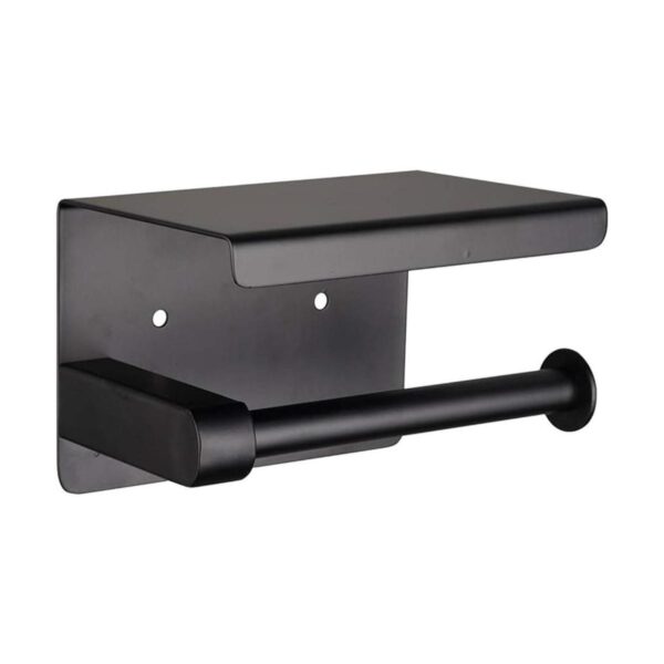Adhesivo para papel higiénico negro mate soporte para_1