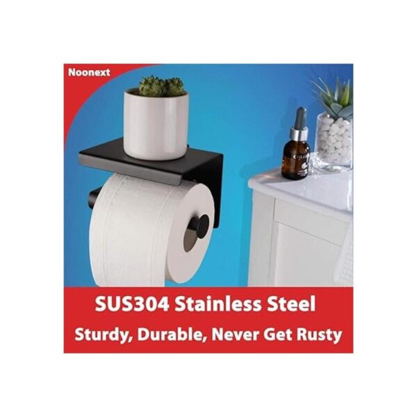 Adhesivo para papel higiénico negro mate soporte para_2