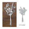 Adies Hojas de metal con diseño de flores frescas hojas_4