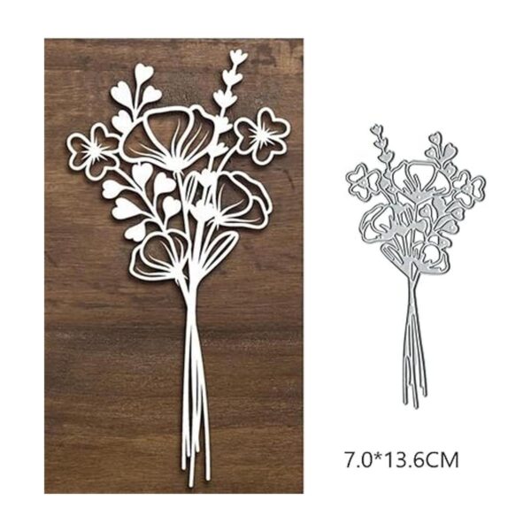 Adies Hojas de metal con diseño de flores frescas hojas_4
