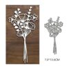 Adies Hojas de metal con diseño de flores frescas hojas_3