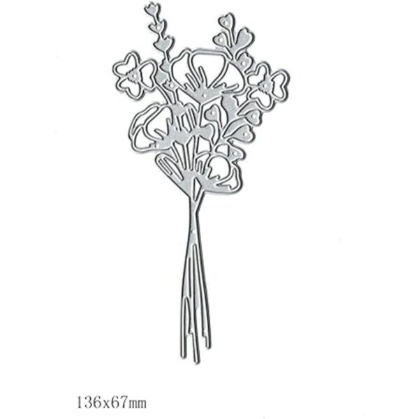 Adies Hojas de metal con diseño de flores frescas hojas_2