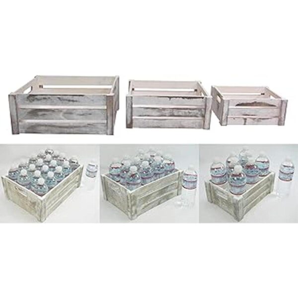Admired By Nature Juego de 3 cajas de madera decorativas_6