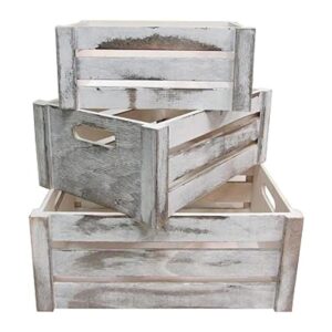 Admired By Nature Juego de 3 cajas de madera decorativas_1