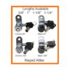 Admiral Locks Cerradura de leva tubular con llaves
