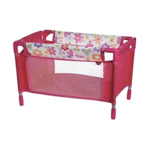Adora Muñeca de bebé cuna diseño floral rosa con bolsa_1