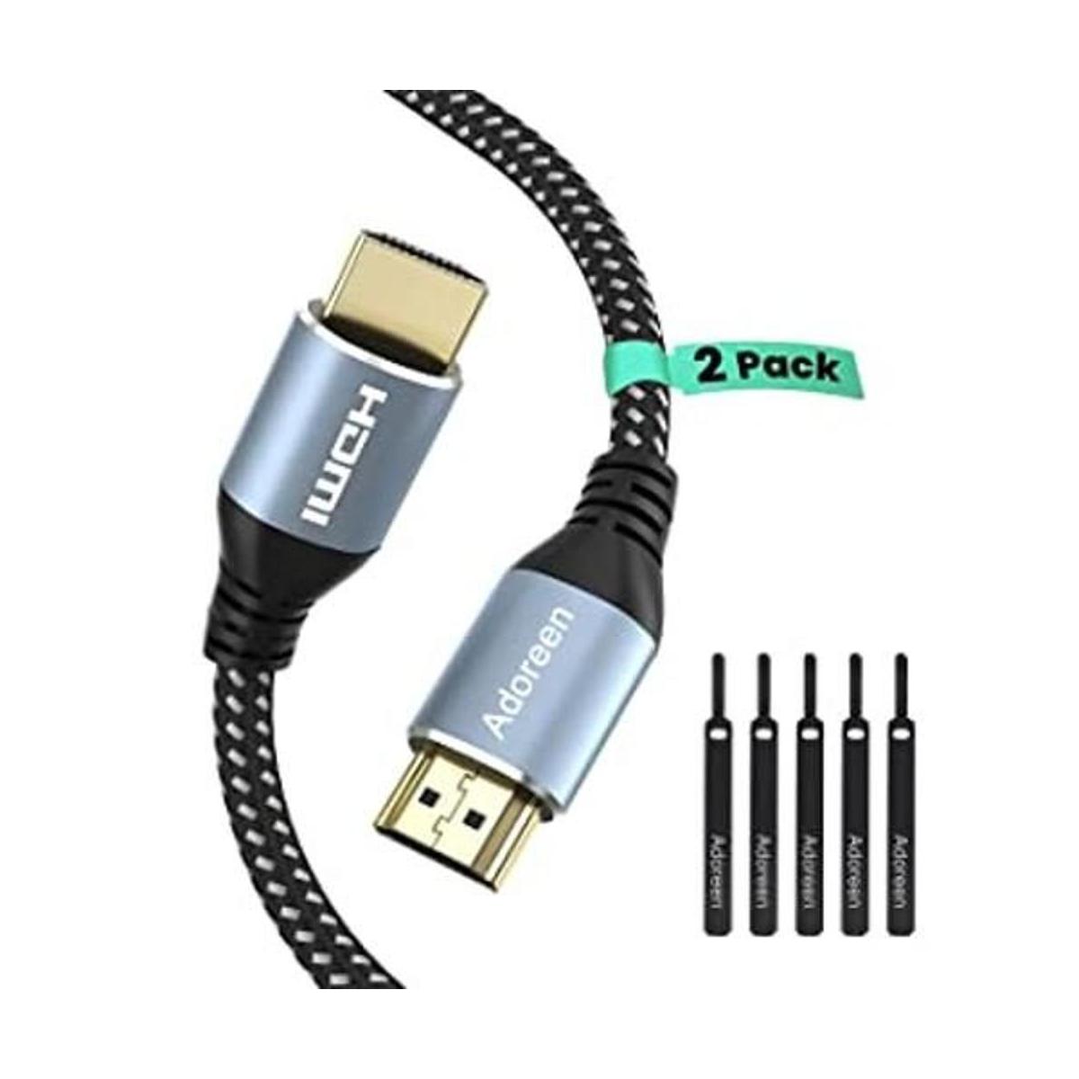 Adoreen Cable HDMI 4K de 2 piespaquete de 2 pies de alta