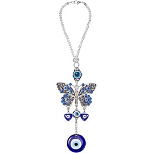 Adorno colgante de mal de ojo azul malvado para espejo