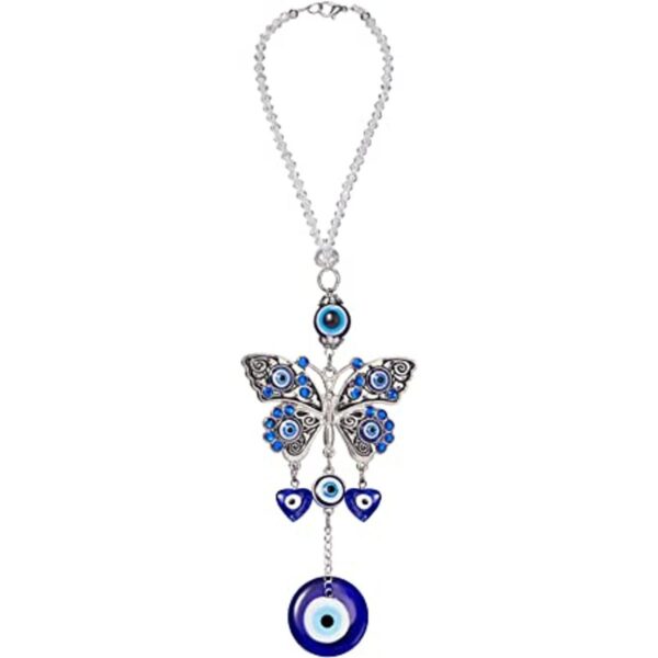 Adorno colgante de mal de ojo azul malvado para espejo