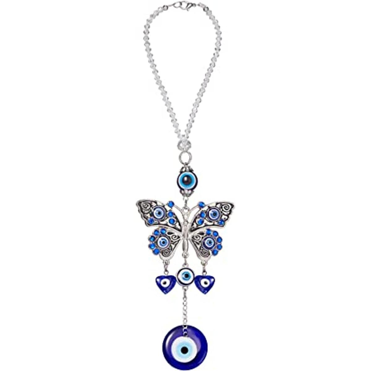 Adorno colgante de mal de ojo azul malvado para espejo