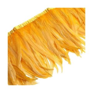 Adornos de flecos de plumas de gallo naturales decoración_1
