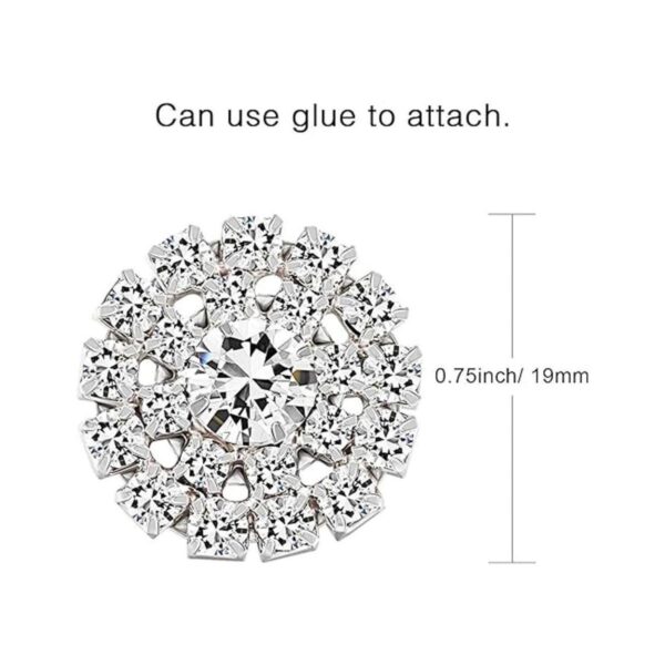 Adornos de diamantes de imitación de 0.748 in con parte