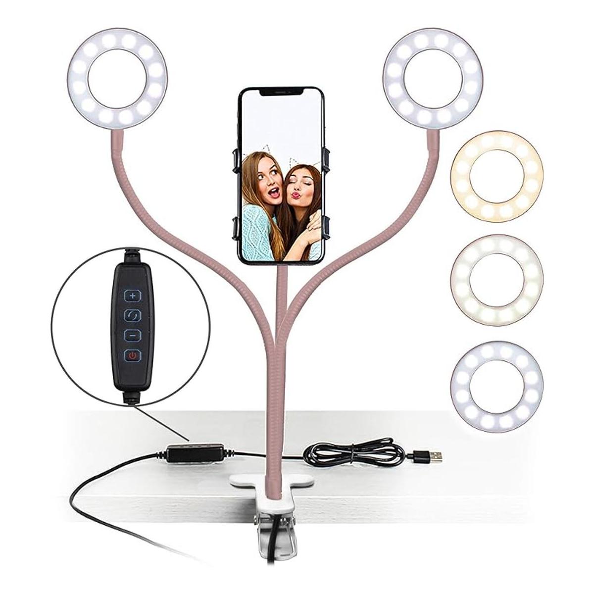 Aduro UStream Selfie Anillo de luz con soporte doble