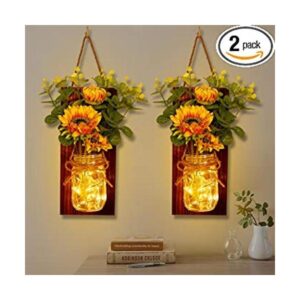 AerWo Juego de 2 apliques de girasol para decoración de_1