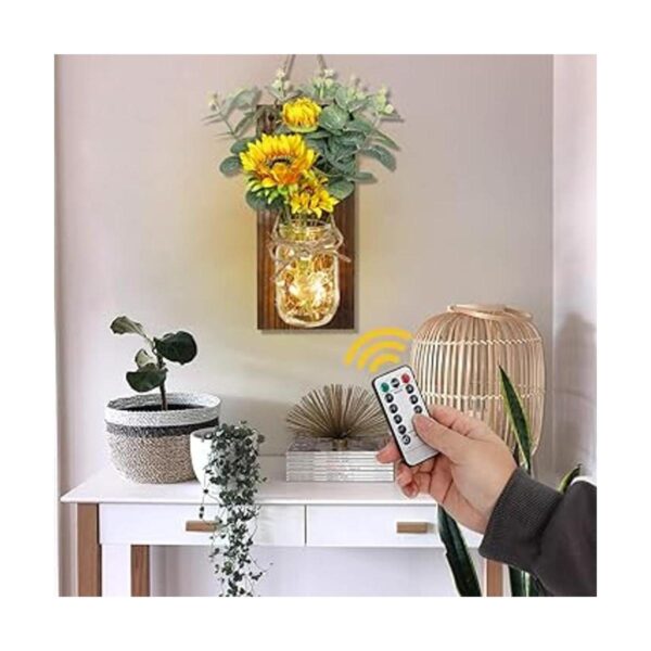 AerWo Juego de 2 apliques de girasol para decoración de_5