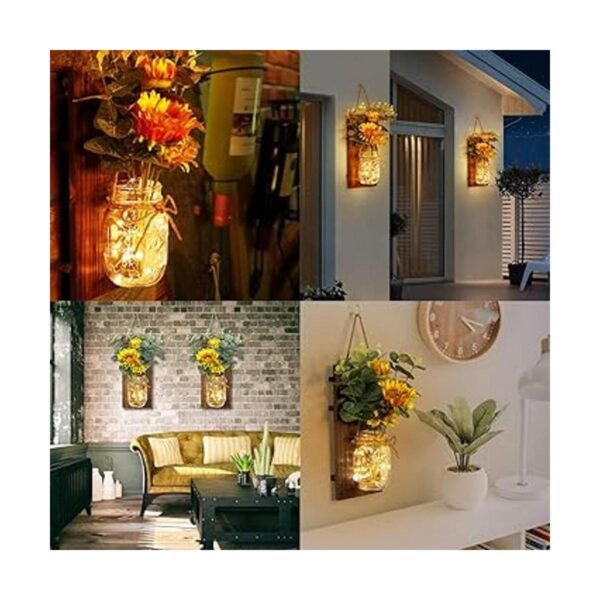 AerWo Juego de 2 apliques de girasol para decoración de_6