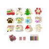 AerWo 60 adornos de Navidad de madera 12 estilos de_3