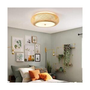 Aeyee Lámpara de techo de bambú tejida a mano 3 luces_1