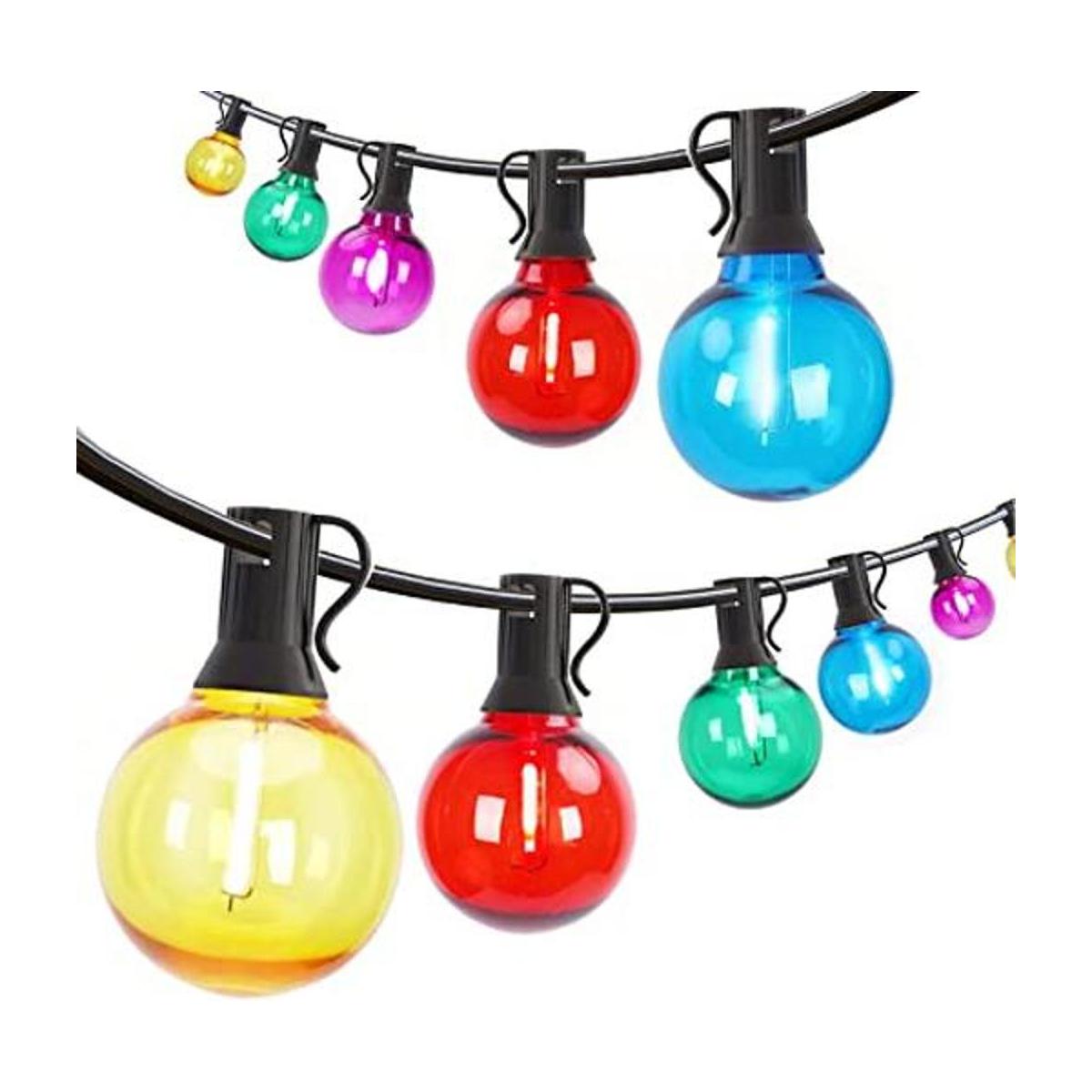 Afirst Cadena de luces multicolor para exteriores de 25