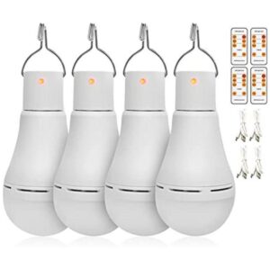 Afoskce Paquete de 4 bombillas LED portátiles de_1