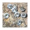 Agidea 30 botones para tapicería de 1.181 in con cristales