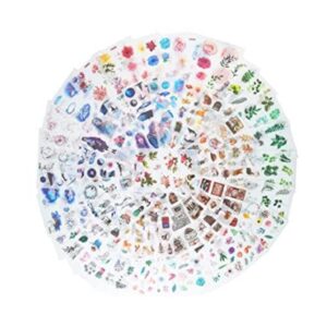 Agwut Juego de 48 hojas de calcomanías de papel Washi para_1