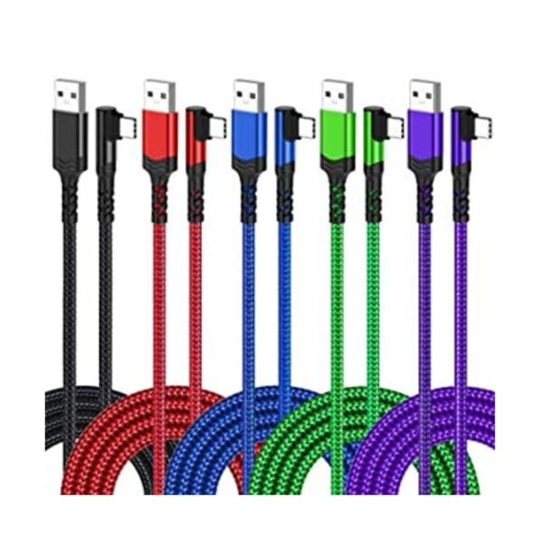 Agtray Paquete de 5 cables USB C de 10 pies de largo de 90_1