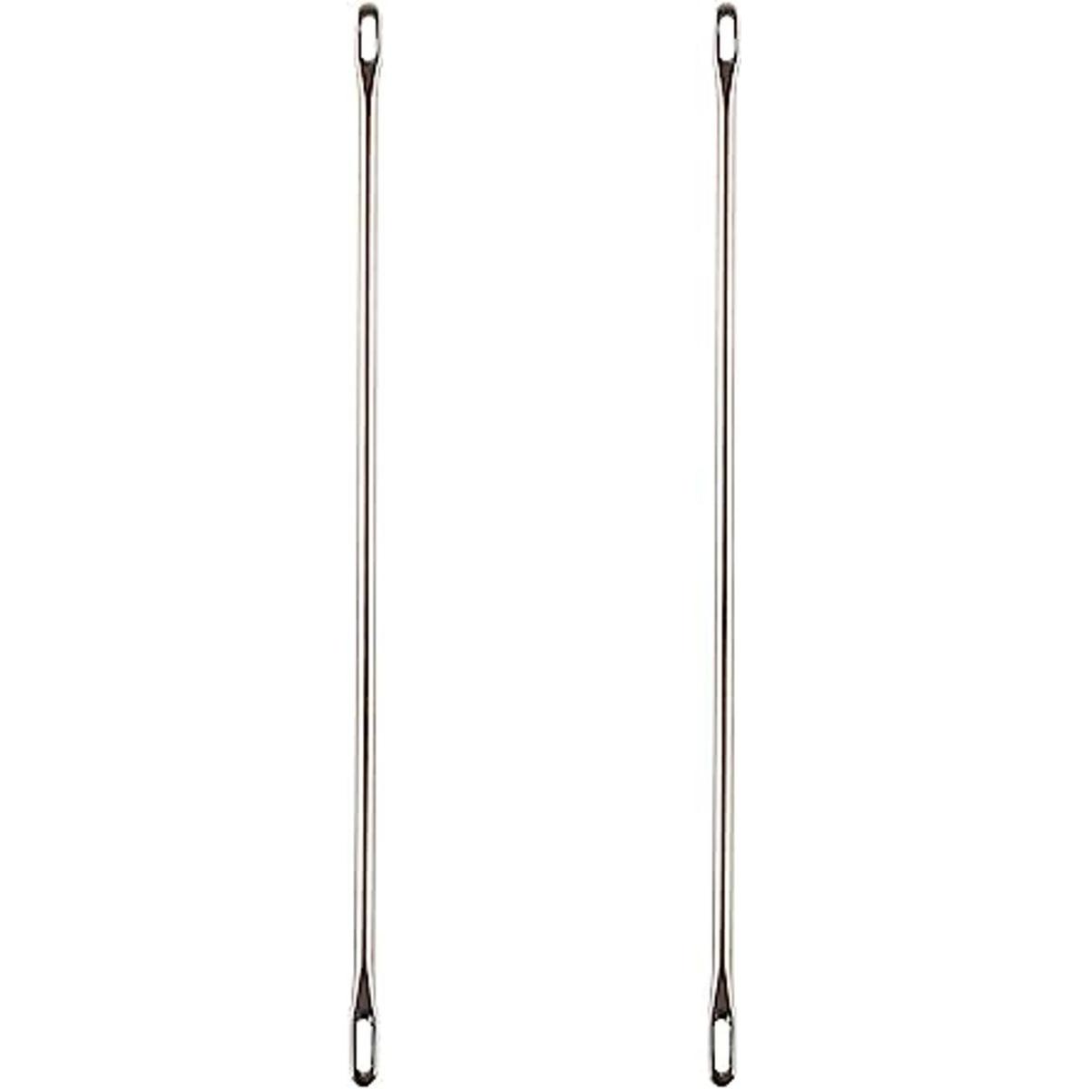 Agujas de doble ojo Tegg 2 unids 3.5 in doble ojo agujas