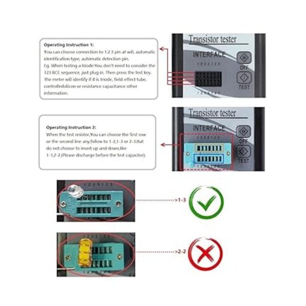 Aideepen Probador de transistores Atmega328 Mosfet_3