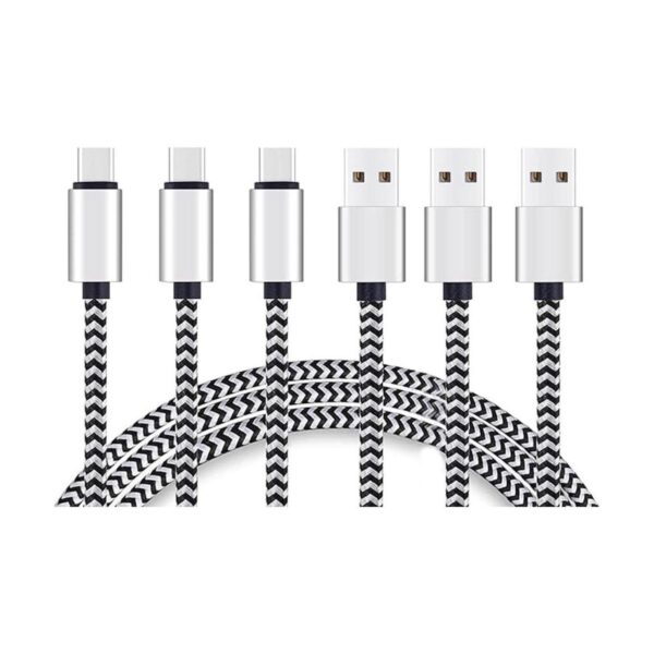 Ailun Paquete de 3 cables USB tipo C de 6 pies cables de_1