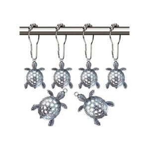 Aimoye Ganchos de cortina de ducha de tortuga marina para