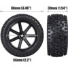Aimrock Ruedas y neumáticos de buggy RC prepegados de 110_3