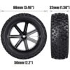 Aimrock Ruedas y neumáticos de buggy RC prepegados de 110_2