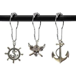 Aimoye Ganchos para cortina de ducha náuticos anillos de_1