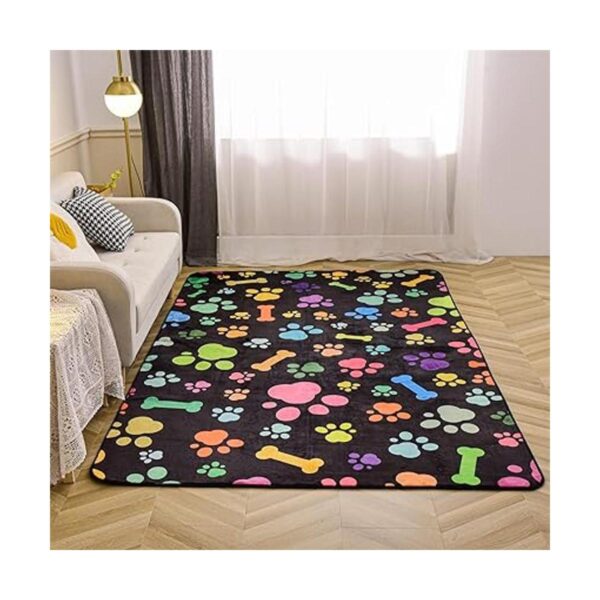 Aimuan Alfombra de área suave colorida con diseño de patas_3