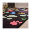 Aimuan Alfombra de área suave colorida con diseño de patas_5