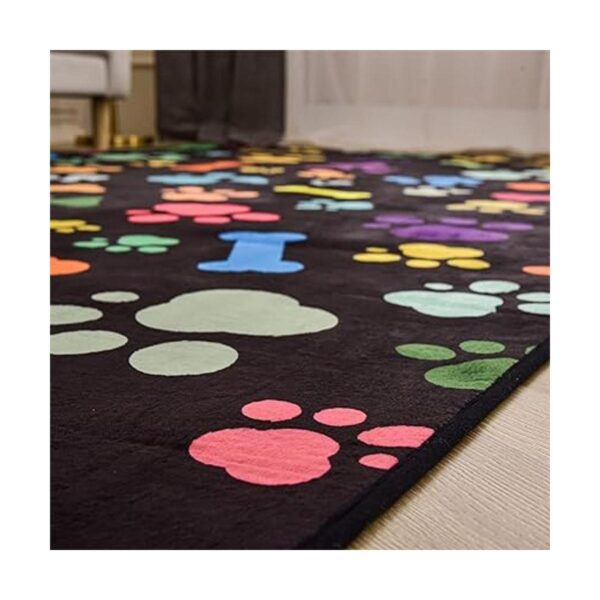 Aimuan Alfombra de área suave colorida con diseño de patas_5