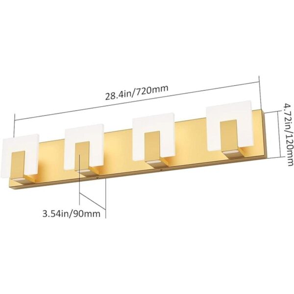 Aipsun Luces de tocador doradas para baño modernas luces