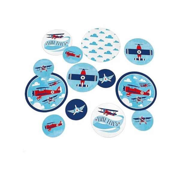 Airplane Juego de mesa de fiesta Confeti 27 Count