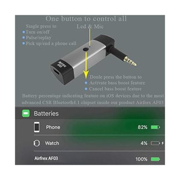 Airfrex Adaptador Bluetooth para auriculares Bose_5