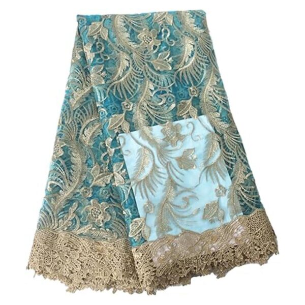 Aisunne African Lace Fabrics Tela de encaje con flores