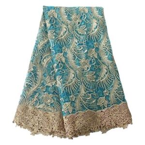 Aisunne African Lace Fabrics Tela de encaje con flores