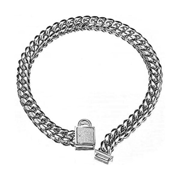 Aiyidi Collar de perro para mascota collar de acero