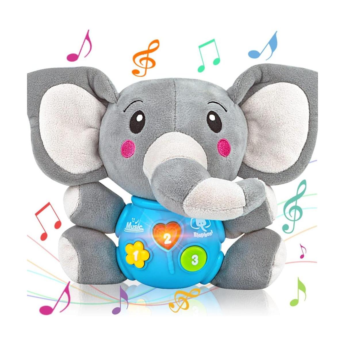 Aitbay elefante musical de peluche juguete para niños de