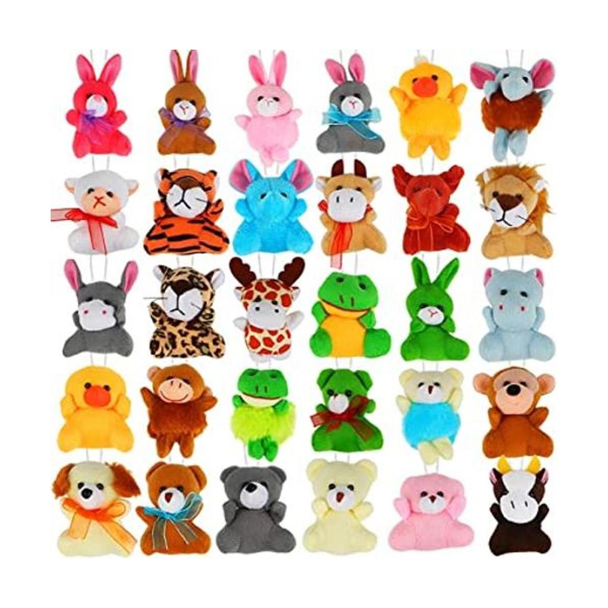 Aitbay Juego de 30 mini juguetes de animales de peluche