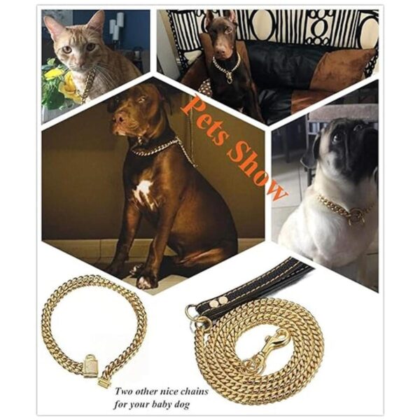 Aiyidi Collar de cadena fuerte chapado en oro de 18_6