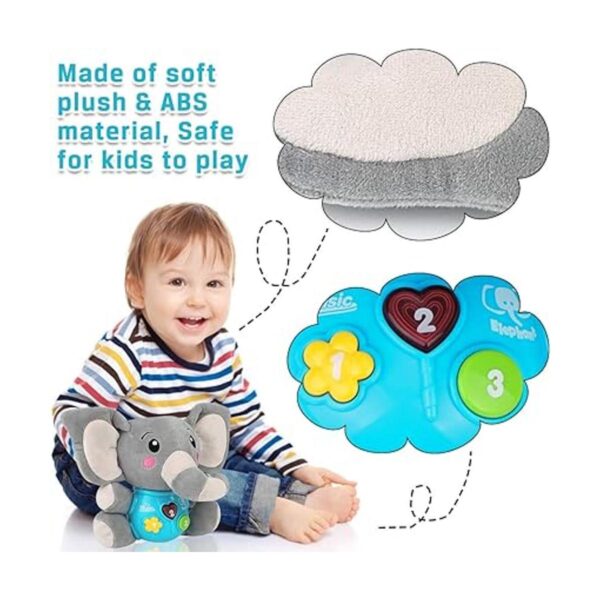 Aitbay elefante musical de peluche juguete para niños de_3
